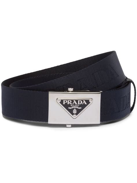 prada woven fabric belt with metal buckle|prada waist belt.